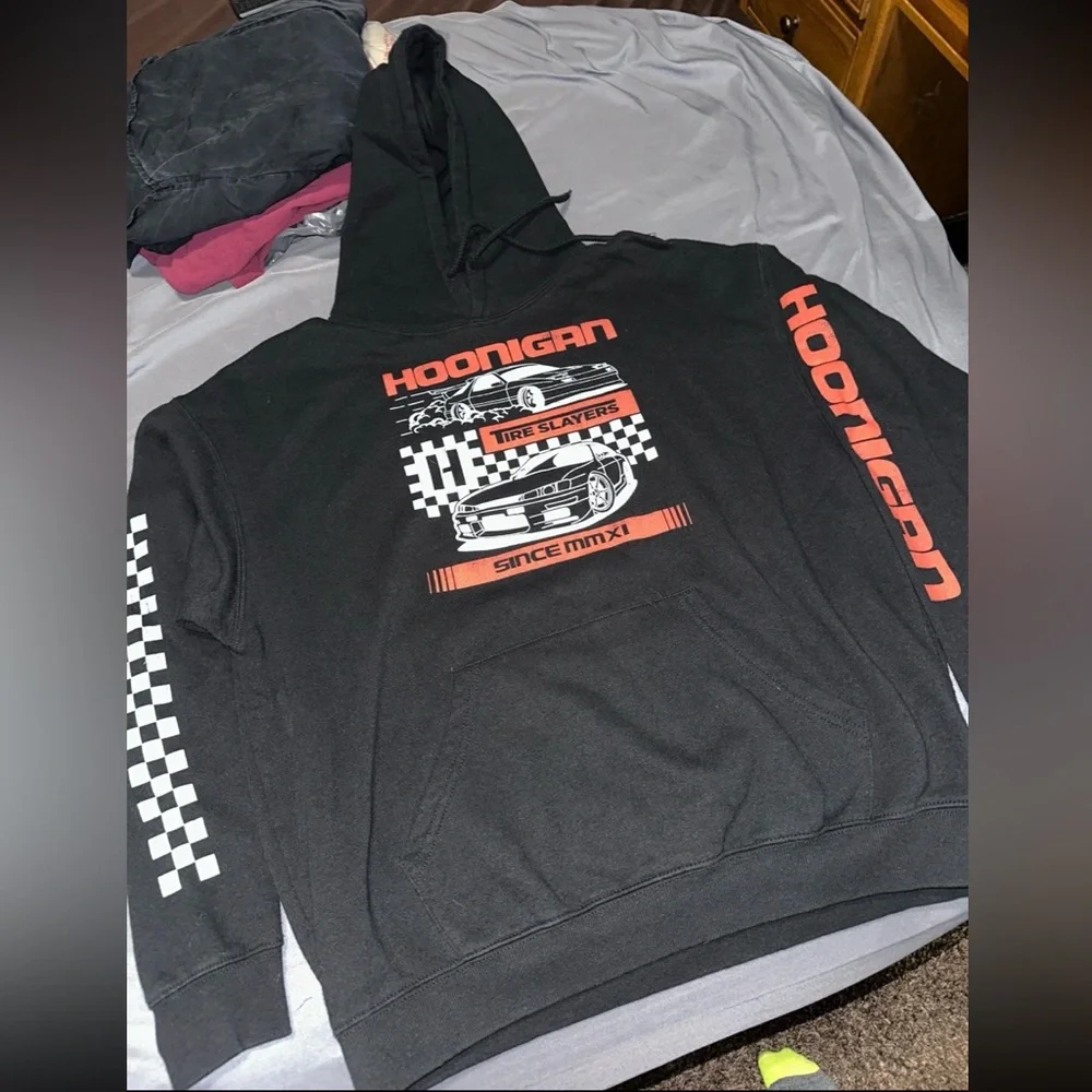 Hoonigan Car Racing Hoodie Size Large - Picture 3 of 3